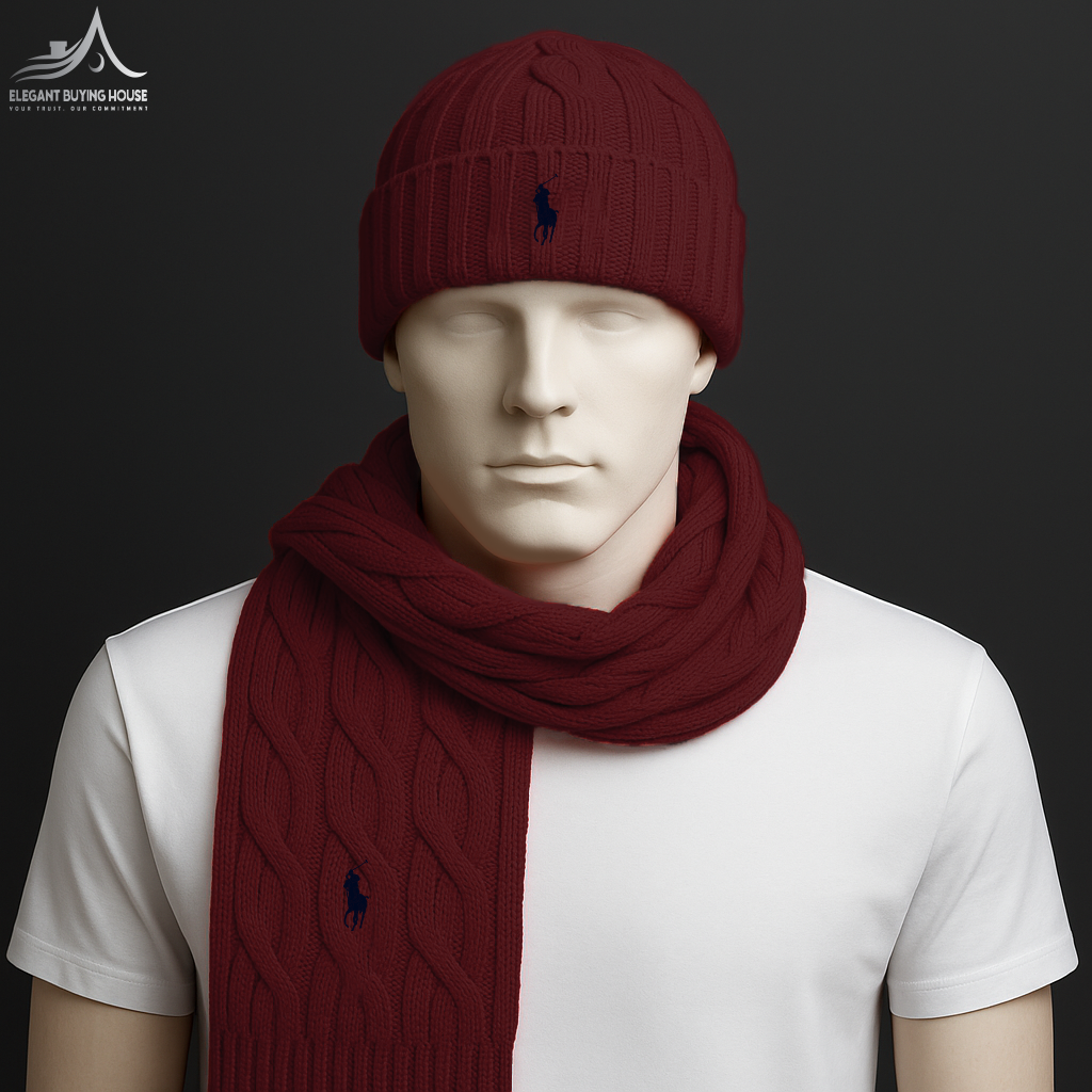 Winter Luxe Knitted Beanie & Scarf Set – Ultra-Soft, Warm & Stylish Gift Combo | Code-SWP43