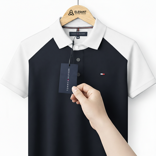 Premium Contrast Panel Polo T-Shirt – Modern Smart Fit Edition| CD-MCP80