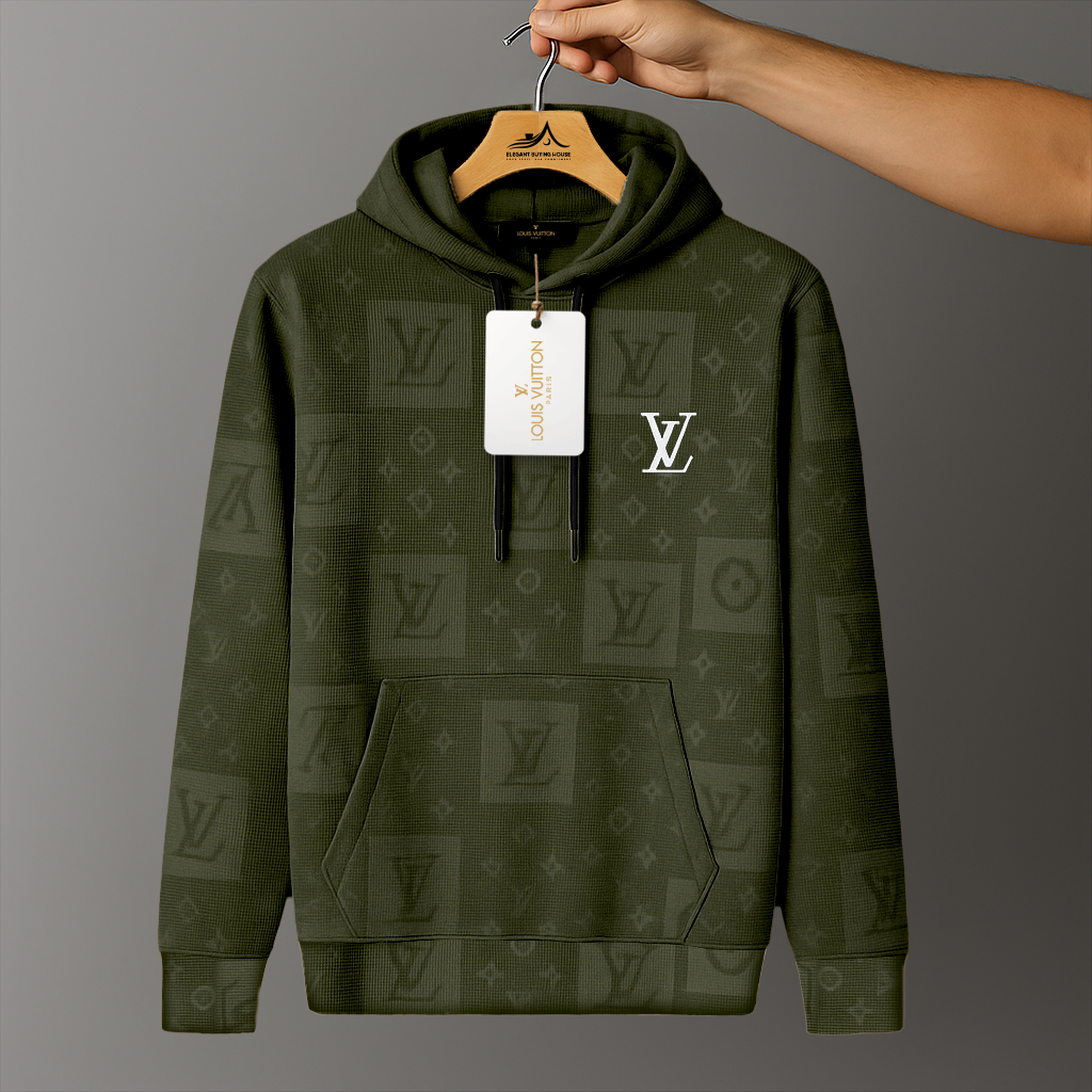 Premium Monogram Textured Hoodie – Ultra-Soft, Winter Comfort Edition| Code-SWP32