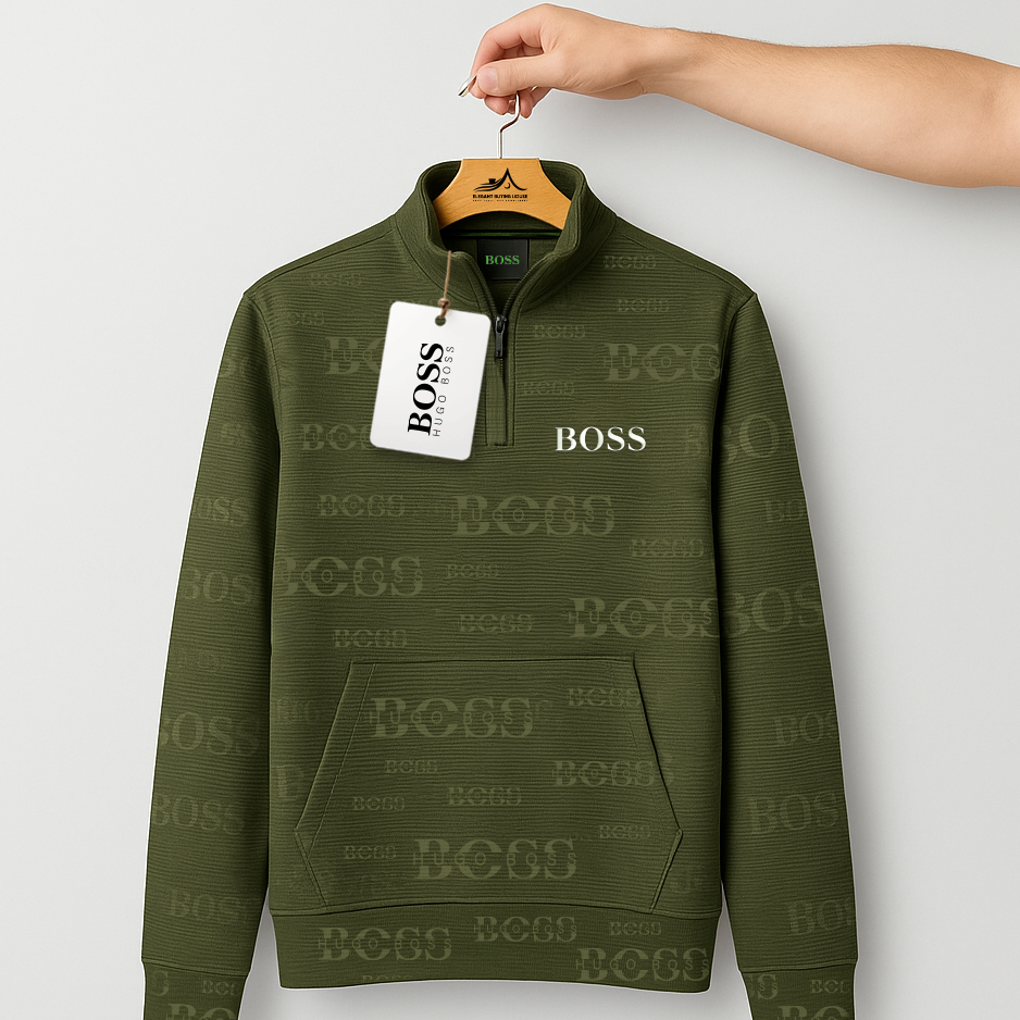 Premium Half-Zip Embossed Sweatshirt Collection – Ultra Soft, Stylish & Winter-Ready| Code-SWP31
