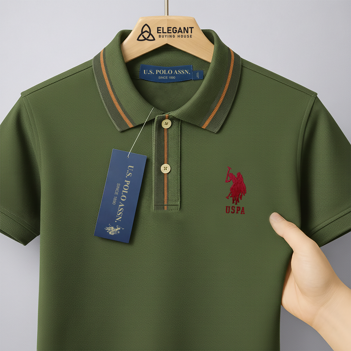 প্রিমিয়াম এমব্রয়ডারি করা পোলো শার্ট – ক্লাসিক কলার এবং বোল্ড বুকের লোগো | CD-MPP4