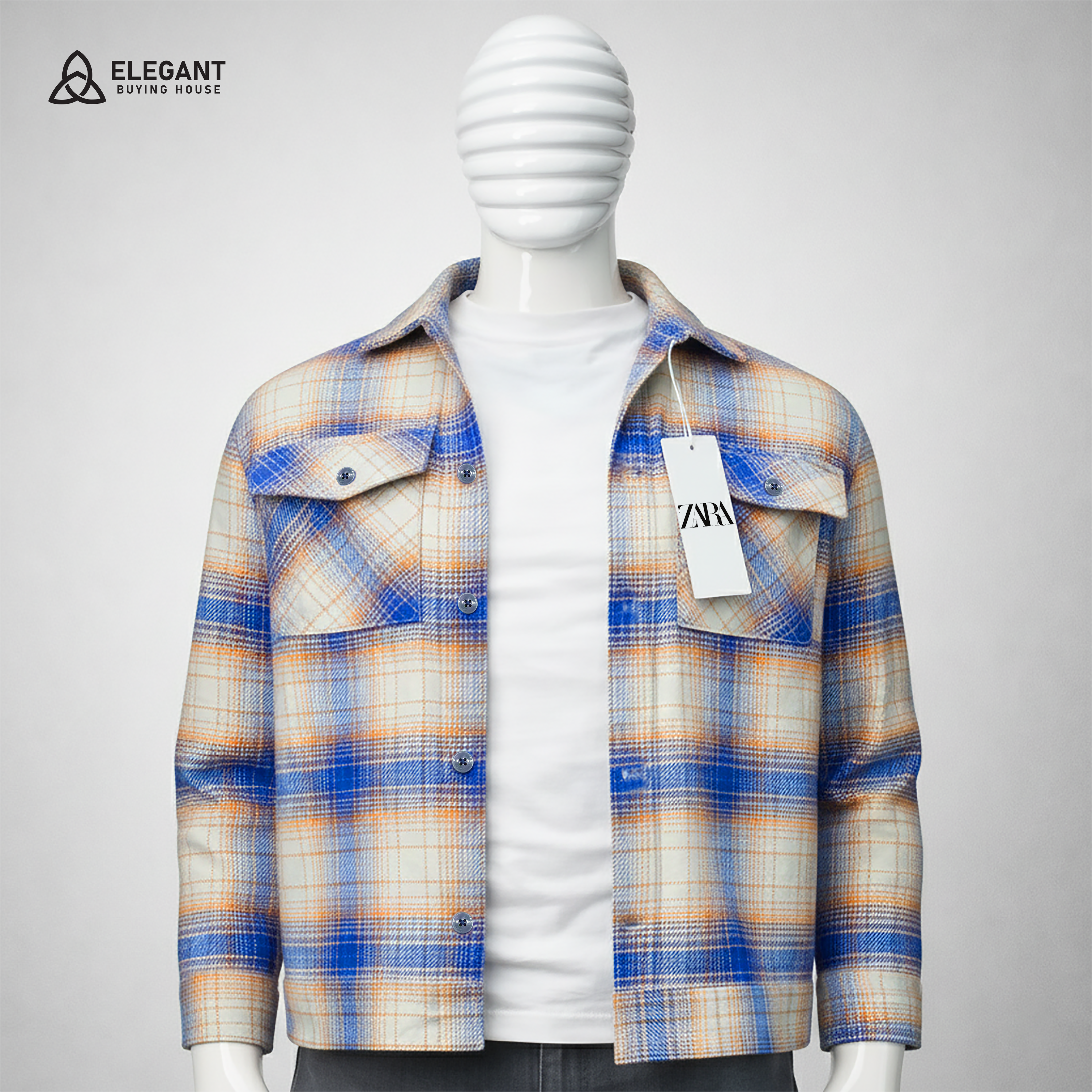Men’s Classic Check Shacket – Soft Feel & Smart Casual Look| Code-SWP97