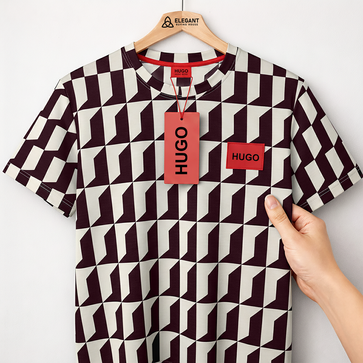 আধুনিক জ্যামিতিক প্রিন্ট মার্সারাইজড টি-শার্ট – প্রিমিয়াম ক্যাজুয়াল স্টেটমেন্ট কালেকশন | CD-MCP55