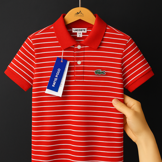 Men’s Premium Striped Polo Collection – Classic Comfort & Modern Style| CD-MPP32