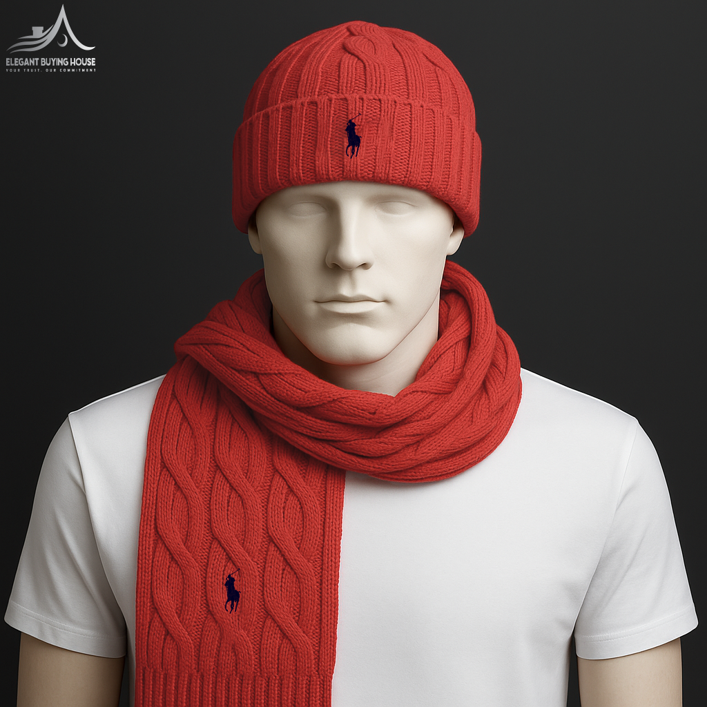 Winter Luxe Knitted Beanie & Scarf Set – Ultra-Soft, Warm & Stylish Gift Combo | Code-SWP43