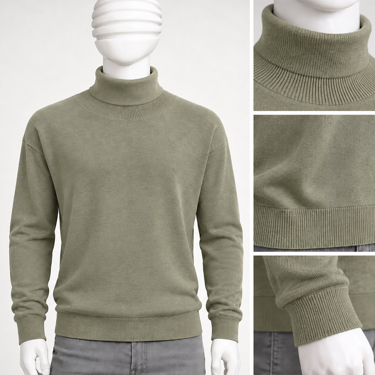 Unisex Classic High Neck Sweater | Code-WNT41