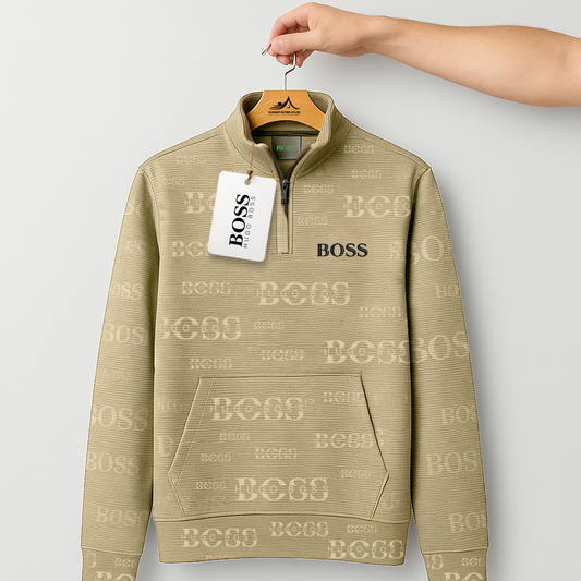 Premium Half-Zip Embossed Sweatshirt Collection – Ultra Soft, Stylish & Winter-Ready| Code-SWP31C