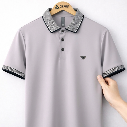 Classic Textured Collar Polo Shirt for Refined Everyday Style | CD- PS13