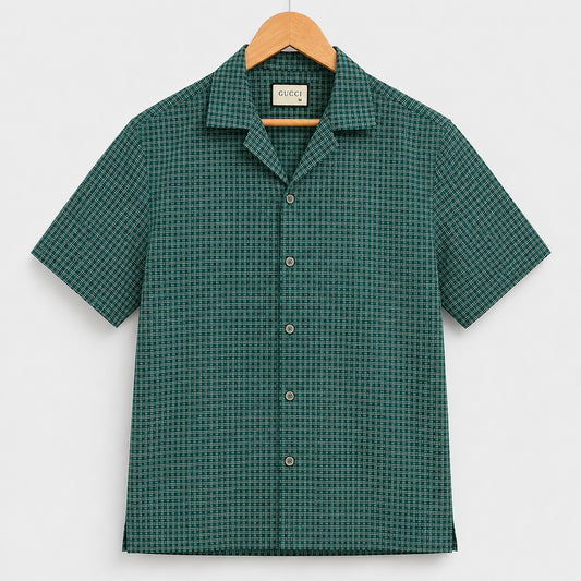 Modern Check Casual Half Shirt | CD-PSD3