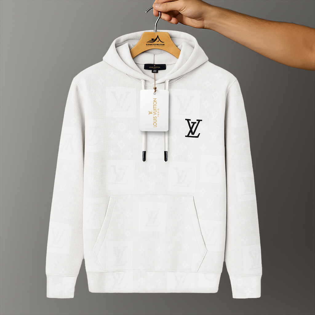 Premium Monogram Textured Hoodie – Ultra-Soft, Winter Comfort Edition| Code-SWP32