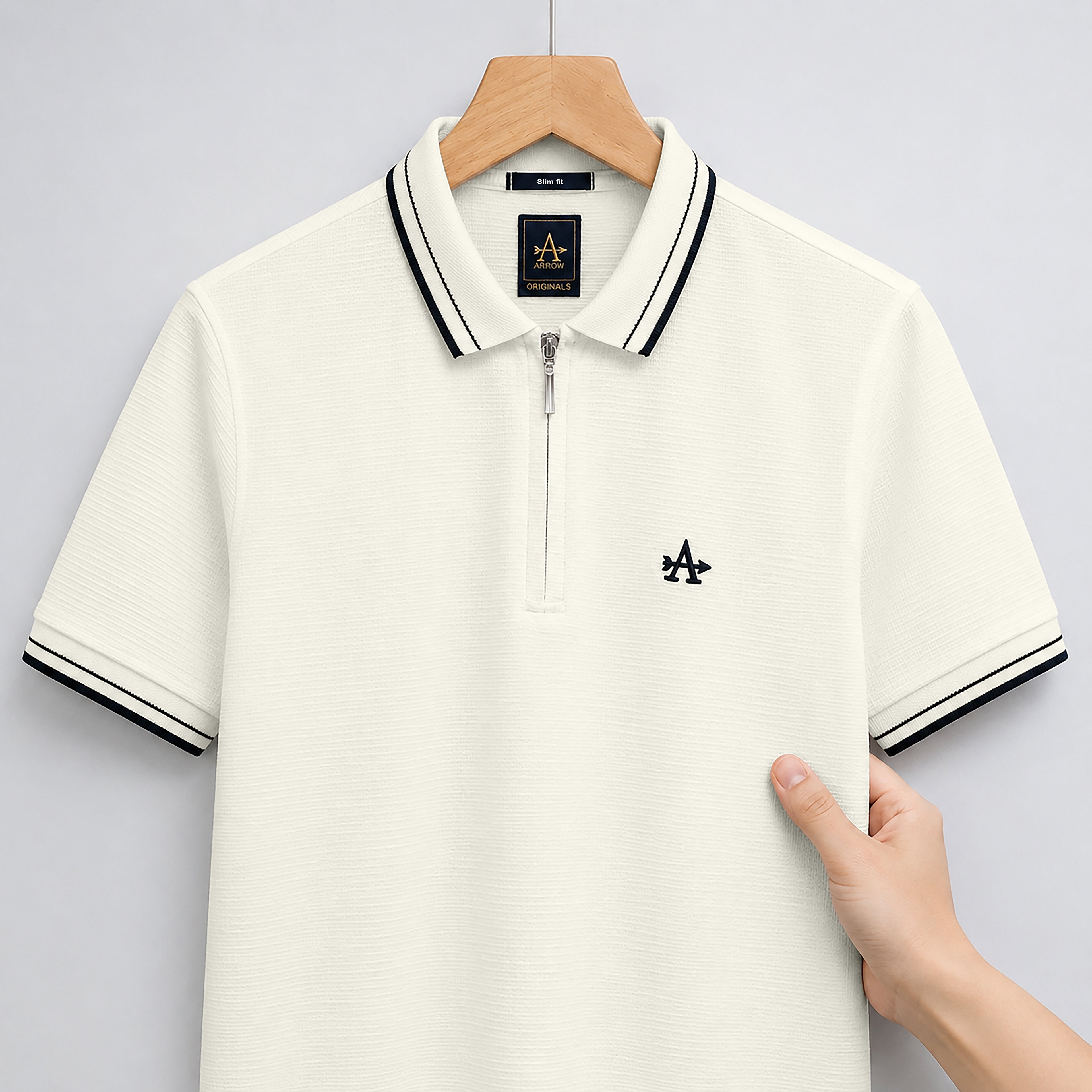 Smart Zip Collar Polo T-Shirt | CD-PZ71