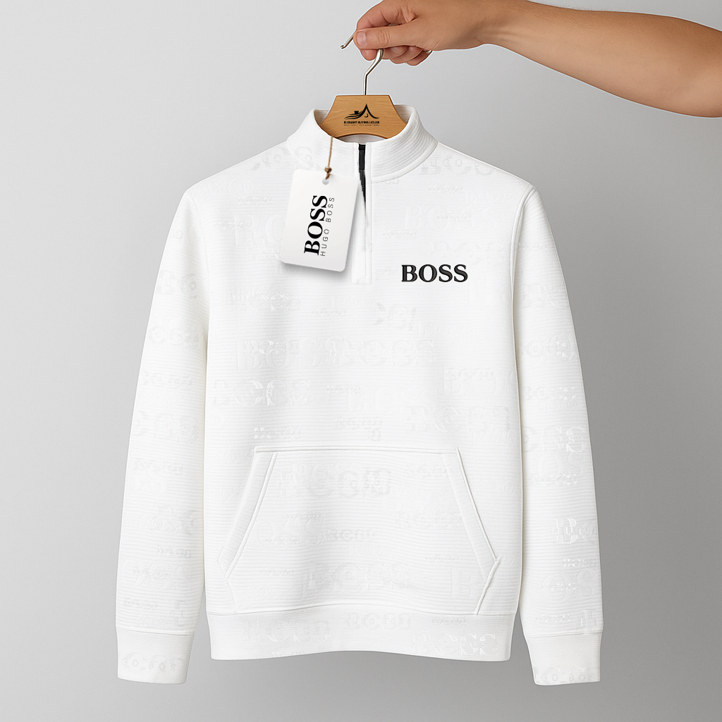 Premium Half-Zip Embossed Sweatshirt Collection – Ultra Soft, Stylish & Winter-Ready| Code-SWP31