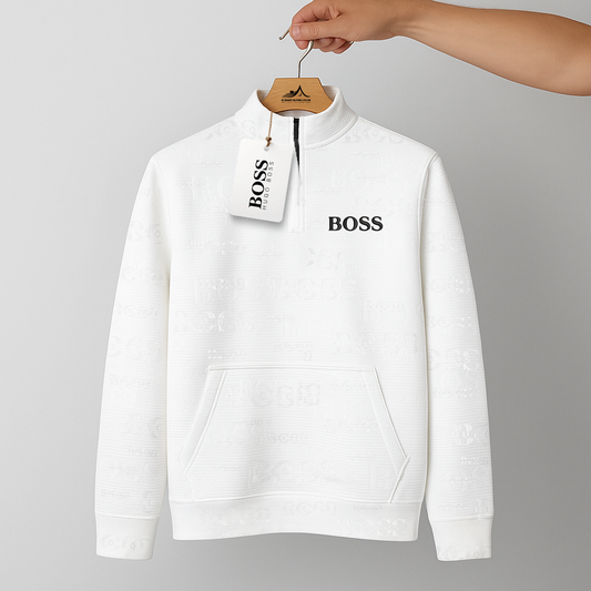 Premium Half-Zip Embossed Sweatshirt Collection – Ultra Soft, Stylish & Winter-Ready| Code-SWP31C