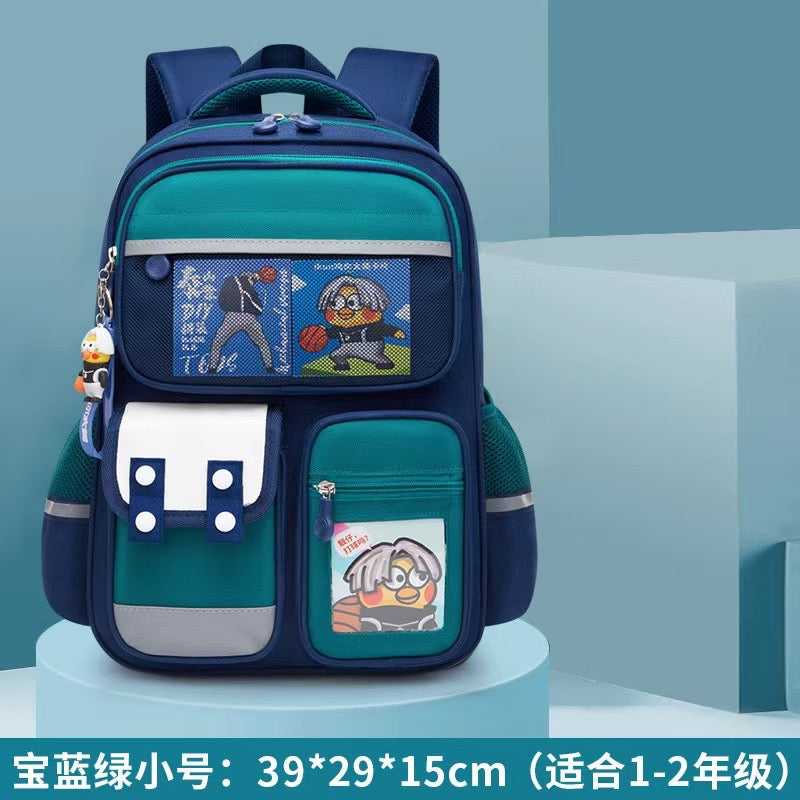 School bag for Kids, Light Weight, Back Support,large Capacity,For 1-6 Grade Students CD-KSB1 (China To Bangladesh Home Delivery)