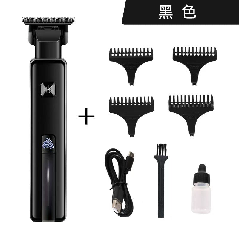 Oil Head Barbershop Professional Shaving Head tool Hair Clipper USB cHarging Gradient Carving T-shaped Zero Blade CD-EL6 (China To Bangladesh Home Delivery)