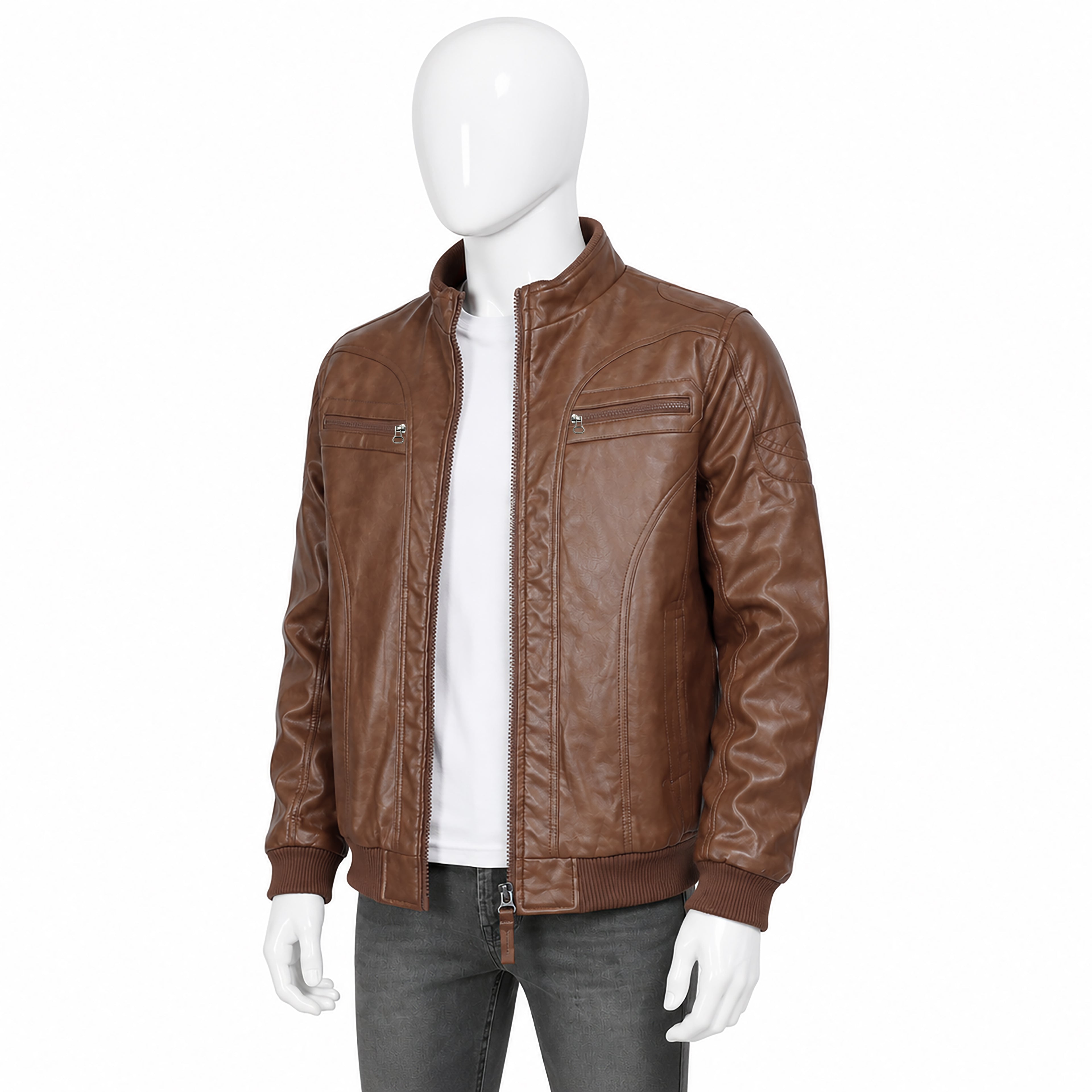 Premium Men's Classic Leather Jacket | Stylish Everyday Outerwear | Code-WNT30