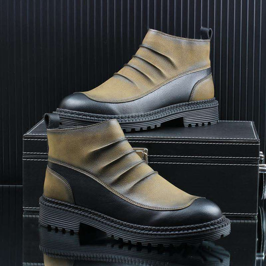 Men's high-top leather boots. CD-SN288 (China To Bangladesh Home Delivery)