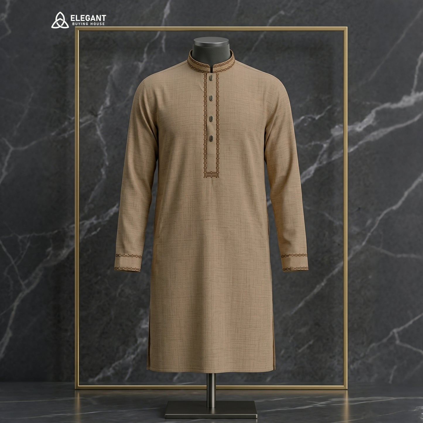 Refined Minimal Embroidered Panjabi | CD-PG77