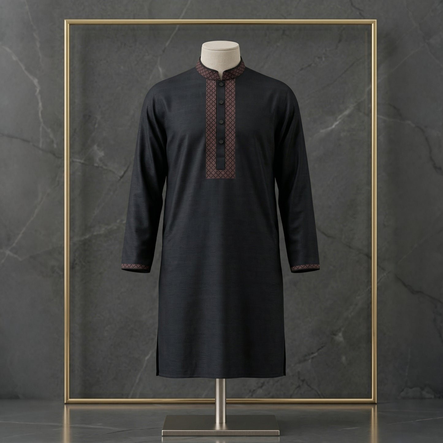 Contrast Embroidered Smart Panjabi for Men | CD-PG132