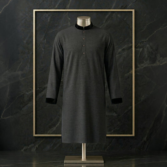 Classic Contrast Collar Panjabi for Elegant Everyday Style | CD-PG140
