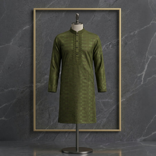 Textured Embroidered Premium Panjabi for Men | CD-PG128