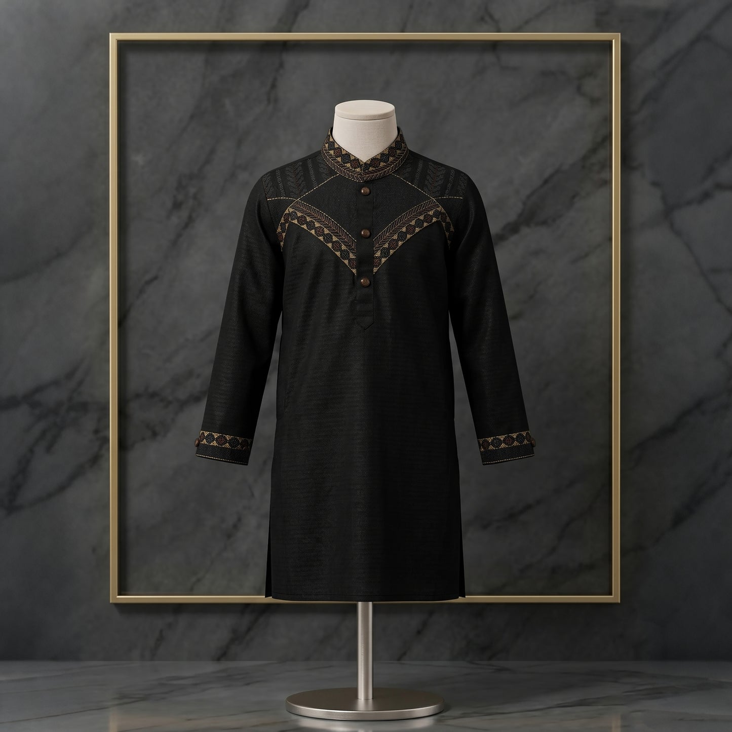 Kids Royal Embroidered Designer Panjabi | CD-PGC18