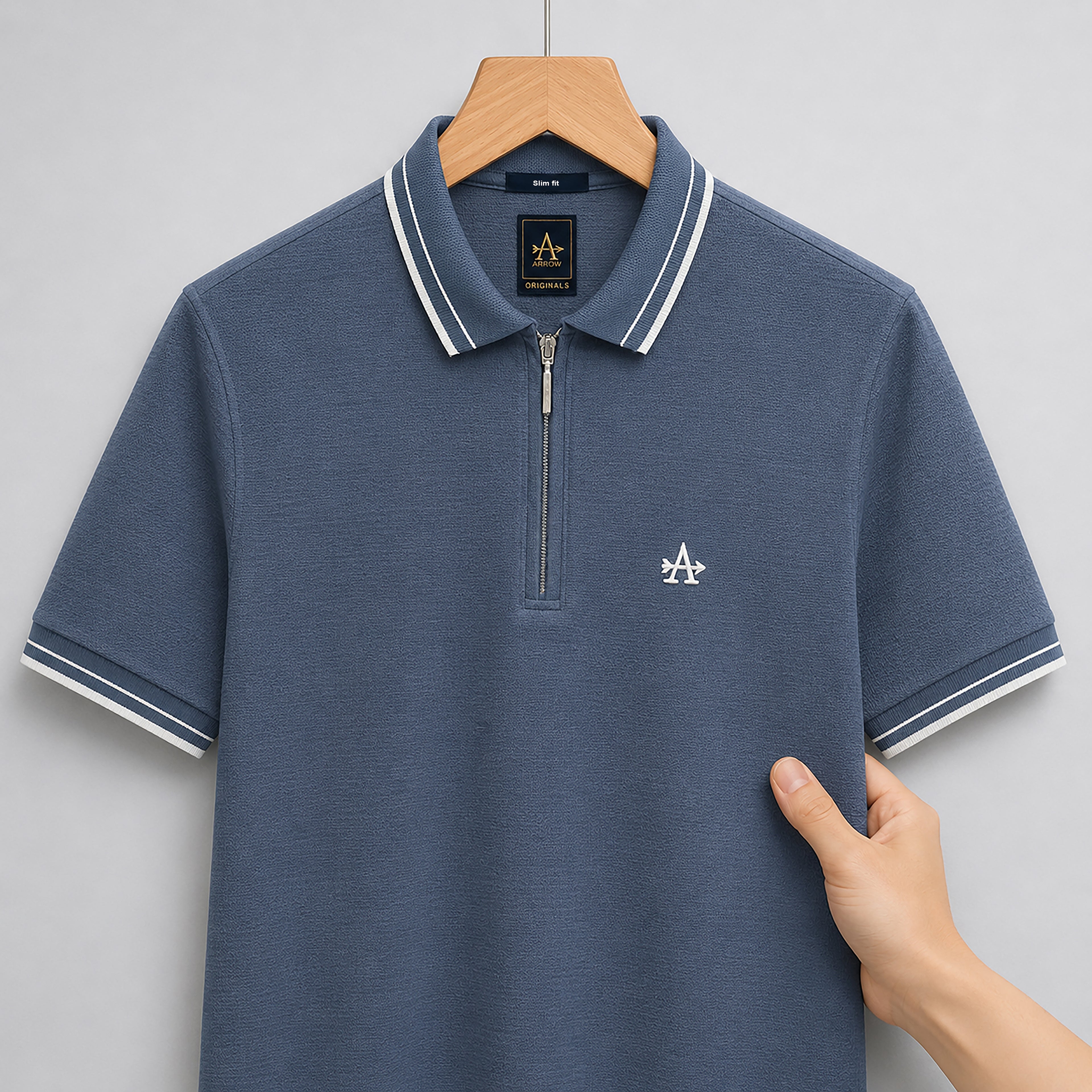 Smart Zip Collar Polo T-Shirt | CD-PZ71