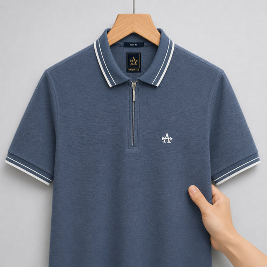 Smart Zip Collar Polo T-Shirt | CD-PZ71