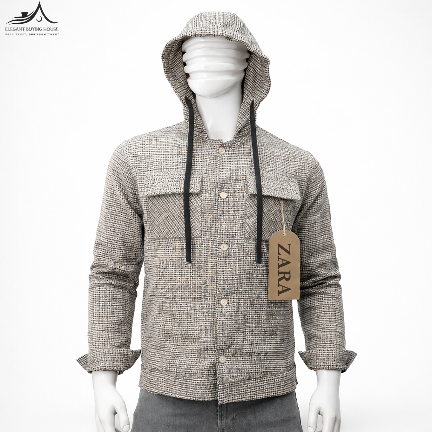 Men’s Premium Textured Hooded Shirt Jacket – Modern Casual Winter Wear| Code-SWP55